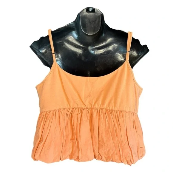 Maeve Anthropologie Ruffled
Bubble-Hem cotton Cropped Cami Tank sz L preloved - Picture 3 of 8